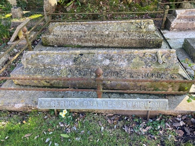 Algernon Swinburne’s grave at Bonchurch Parish Church 