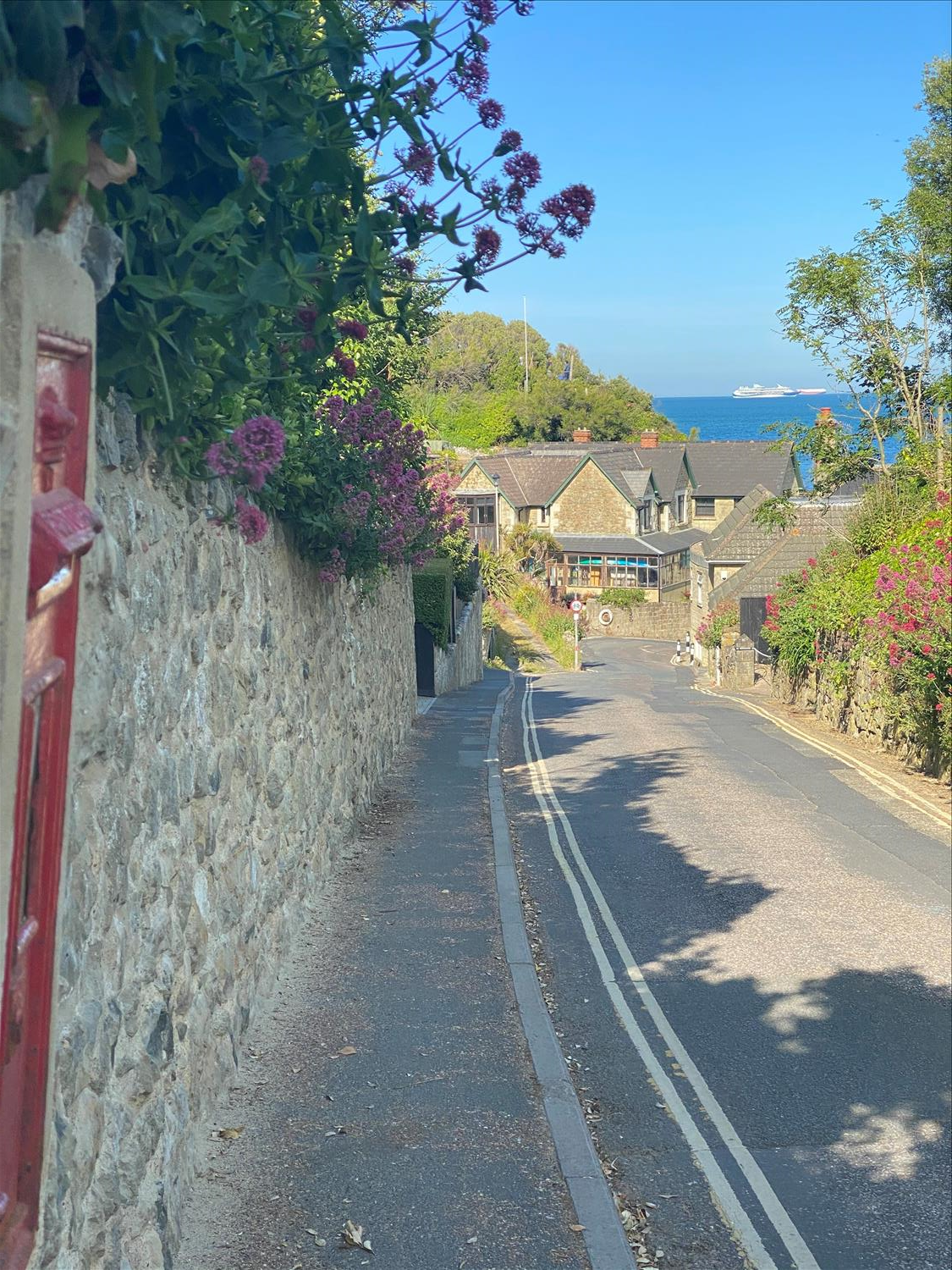 Sea views of Ventnor Isle of Wight from Haviland Cottage in Bonchurch